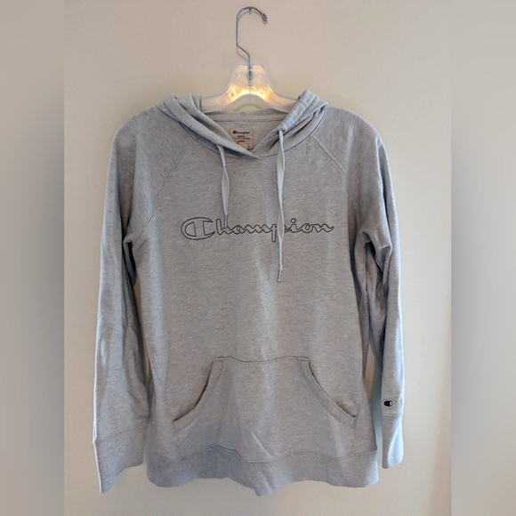 Champion Women's Gray Pullover Hoodie Size L - Picture 1 of 5